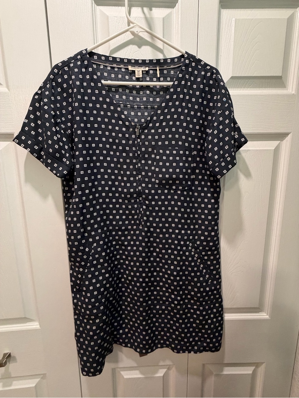 Toad&Co Navy Blue Printed Midi Dress